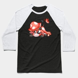 Red Mushroom  Minecraft cow Baseball T-Shirt